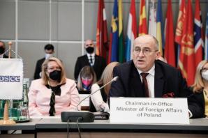 Minister Rau w Wiedniu zainaugurował polskie przewodnictwo w OBWE. Podczas spotkania omówiono bieżące kwestie istotne na forum OBWE, w tym sytuację na Ukrainie, w Kazachstanie