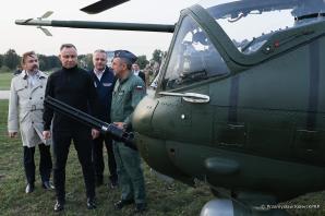 O bezpieczeństwie Polski z udziałem śmigłowców Prezydent RP w Bazie Lotniczej w Inowrocławiu