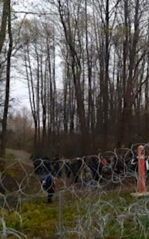 [VIDEO] Migranci po stronie białoruskiej podjęli próbę siłowego przedarcia się do Polski