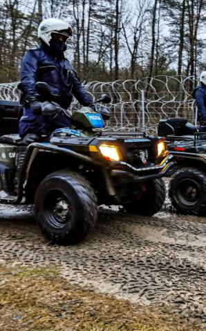 [VIDEO] Policyjne quady na polsko-białoruskiej granicy