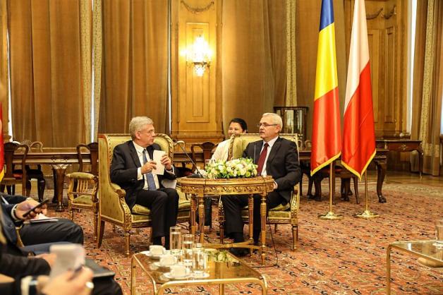 O gospodarce i współpracy parlamentów Marszałek Senatu RP Stanisław Karczewski w Rumunii
