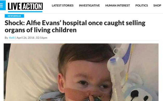 Brytyjskie media: Szpital, w którym leży Alfie Evans handlował w przeszłości organami. Przynajmniej raz sprzedał organy jeszcze żyjącego dziecka!