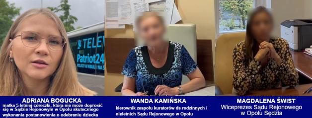 [VIDEO] TOGI BEZ SUMIEŃ: Dlaczego kuratorzy i wiceprezes Sądu Rejonowego w Opolu nie oddają matce dziecka? Czy wspierają ojca z zawieszonymi prawami rodzicielskimi oraz jego bogatych rodziców-lekarzy?