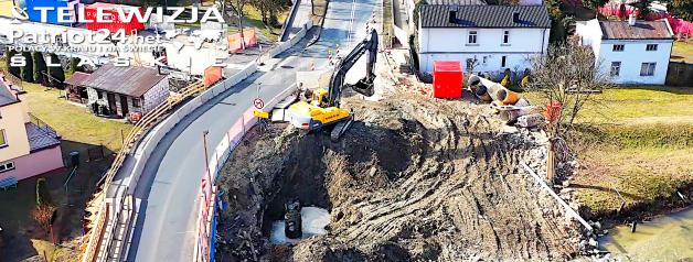 [VIDEO] DK78 Szczekociny, budowa mostu, marzec 2025 r.